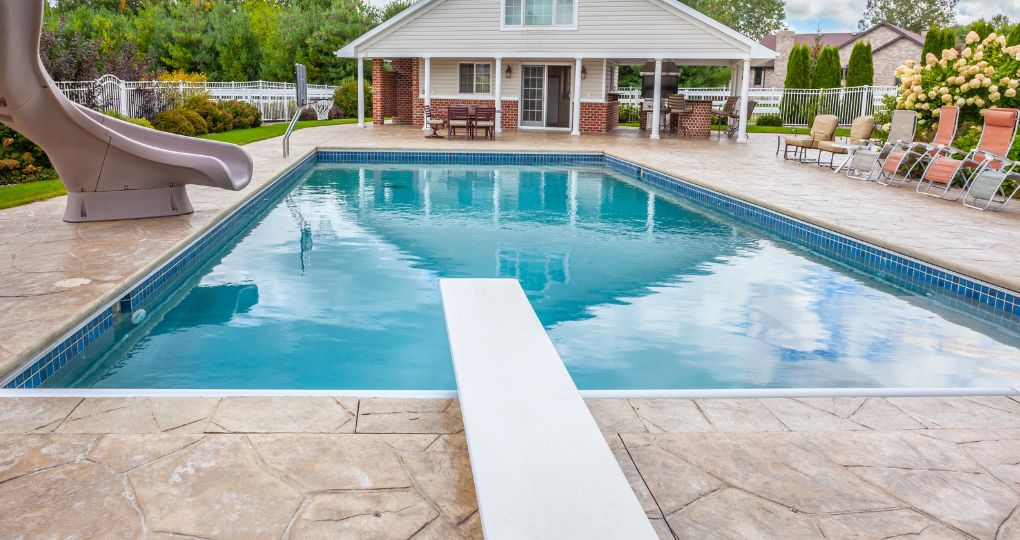 beton imprime plage piscine